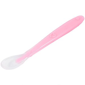 Colher De Silicone Anatômica Para Introdução Alimentar Rosa Buba