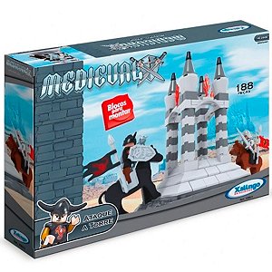 Blocos de Montar Brinquedo Infantil Ataque A Torre Medieval +6 Anos 188 Peças Xalingo