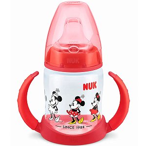 Copo de Bebê Antivazamento 150ml 6 a 18 Meses First Choice Mickey e Minnie Mouse Vermelho Nuk