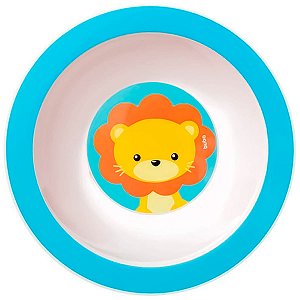 Prato Para Alimentação Infantil Para Bebê 350ml Bowl Animal Fun Leão Buba