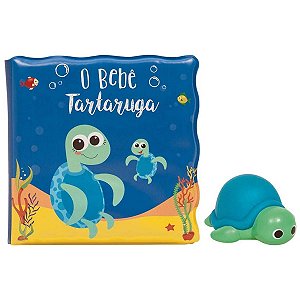 Livrinho Educativo Infantil Para Banho Tartaruguinha Com Luz Buba