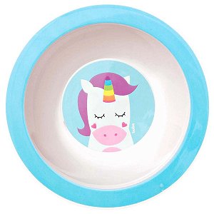 Prato Para Alimentação Infantil Para Bebê 350ml Bowl Animal Fun Unicórnio Buba