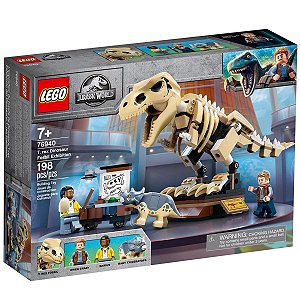 Brinquedo Lego Infantil Jurassic World Exposição De Fóssil T.Rex 198 peças Para Crianças 7+ Anos Lego