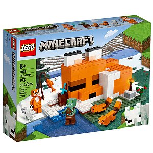 Brinquedo Lego Minecraft Infantil Blocos de Montar Pousada Da Raposa Divertida 193 Peças +8 anos