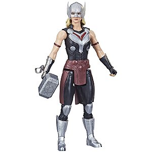 Boneco Marvel Poderosa Thor Articulada Colecionável +4 anos Brinquedo Infantil Titan Hero Hasbro