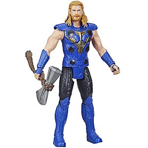 Boneco Marvel Thor Articulado Colecionável +4 anos Brinquedo Infantil Divertido Titan Hero Hasbro