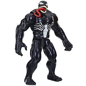 Boneco Marvel Venom Articulado Colecionável +4 anos Brinquedo Infantil Divertido Titan Hero Hasbro