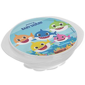 Prato Para Alimentação Infantil Bowl Com Ventosa Baby Shark BabyGo