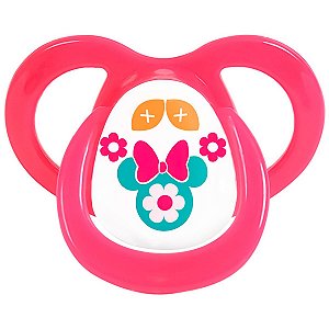 Chupeta de Bebê Bico de Silicone A Partir dos 6 Meses Tam 2 Vent II Minnie Rosa Disney Baby Go