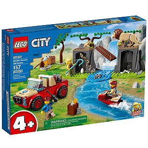 Brinquedo Infantil Lego City Off-Roader para Salvar Animais Selvagens Blocos de Montar +5Anos 157Peças