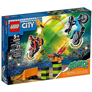 Brinquedo Lego Infantil City Stuntz Blocos de Montar Competição de Acrobacias 73Pçs Crianças 5+ Anos