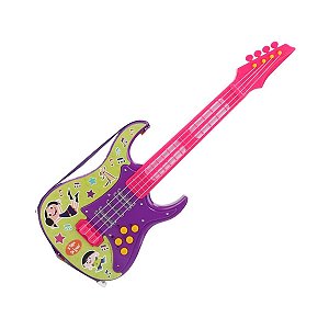 Guitarra Eletrica Infantil Brinquedo Criança Instrumento Musical Show da Luna Som Multikids
