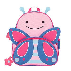 Mochila Infantil Com Alça Bolsa Criança Escolar Creche Skip Hop Lancheira Escola Zoo Borboleta