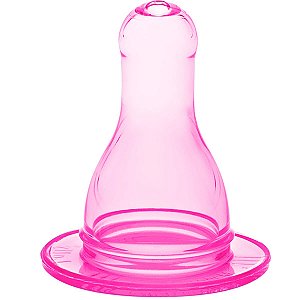 Bico De Mamadeira De Silicone Macio Color Rosa Livre De BPA +0 Meses Lolly