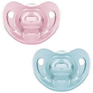 Kit 2 Chupetas Bebê Infantil + 6 Meses Tamanho 2 Silicone Soft Macio Livre de BPA Sensitive Nuk
