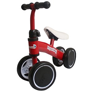 Bicicleta de Equilíbrio Infantil 4 Rodas Para Bebê Criança Treino de Coordenação Motora Sem Pedal