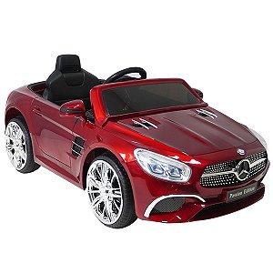Carro Elétrico Infantil Controle Luzes e MP3 USB Criança Até 25Kg 12v 3 km/h Mercedes Benz SL400