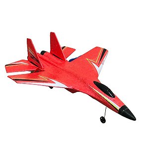 Avião de Controle Brinquedo Infantil Para Crianças Aeronave Elétrica Com Led Vermelho Importway