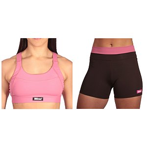 Conjunto Bs Cross - Goiaba c/ Marrom