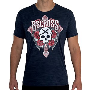Camiseta Bs Cross - Blue Skull Roses