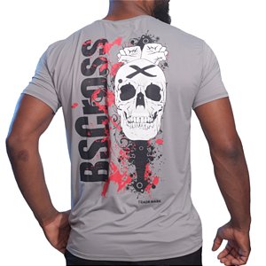 Camiseta Bs Cross - Old School Cinza