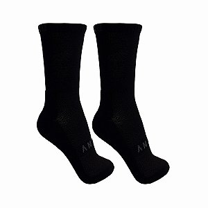 Meia de Compressão Anero Cano Alto - Preto/Chumbo