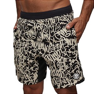 Bermuda BsCross Cinturada - Black Bege