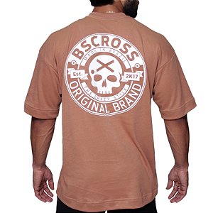 Camiseta Oversized Bscross - Castanho