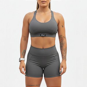 Conjunto Bscross Recorte - Chumbo