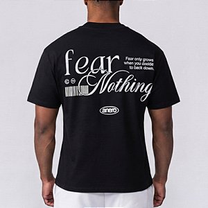 Camiseta Oversized Fear Nothing Anero - Black
