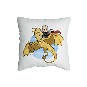 Capa de Almofada Targaryens e Dragões Negros Com Zíper