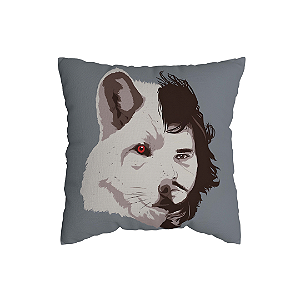 Capa de Almofada Starks e Lobos Com Zíper