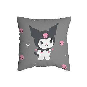 Capa de Almofada Kuromi Com Zíper