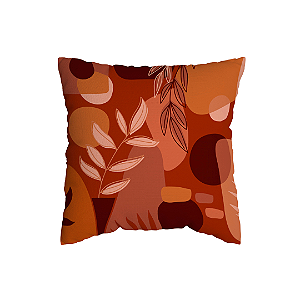 Capa de Almofada Terracota Com Zíper