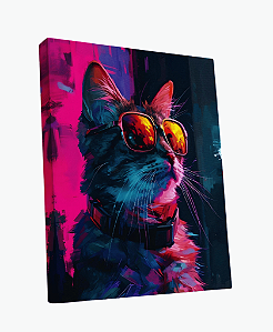 Tela Sublimada em Tecido Borda Infinita Gato