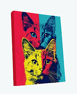 Tela Sublimada em Tecido Borda Infinita Gato