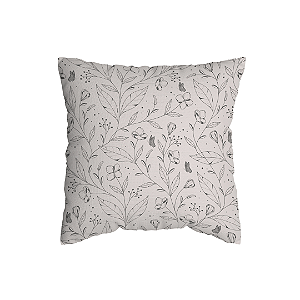 Capa de Almofada Floral Com Zíper