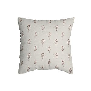 Capa de Almofada Floral Com Zíper