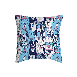 Capa de Almofada Cachorro Com Zíper