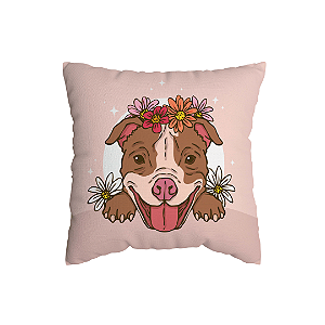 Capa de Almofada Cachorro Com Zíper
