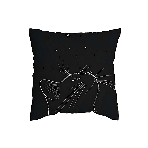 Capa de Almofada Gato Com Zíper