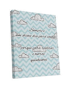Tela Sublimada em Tecido Borda Infinita Frase Desmotivacional