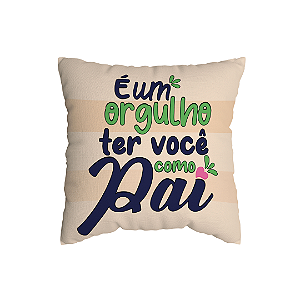 Capa de Almofada Dia dos Pais Com Zíper