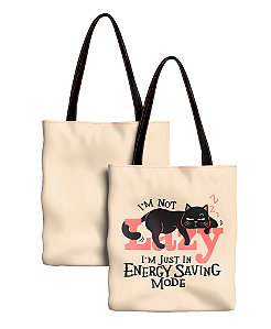 Ecobag Frase Gatinho Preguiçoso