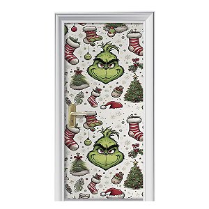 Capa de Porta Natalina Grinch c/ Elástico