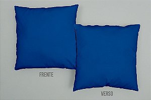 Almofada Cheia Azul Lisa