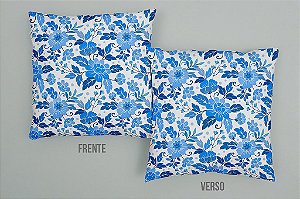 Almofada cheia Floral Azul