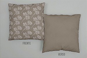Almofada cheia Floral Marrom