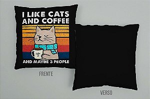 Almofada cheia I Like Cats and Coffee