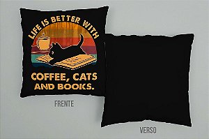 Almofada cheia Life is Better With Cats